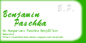 benjamin paschka business card